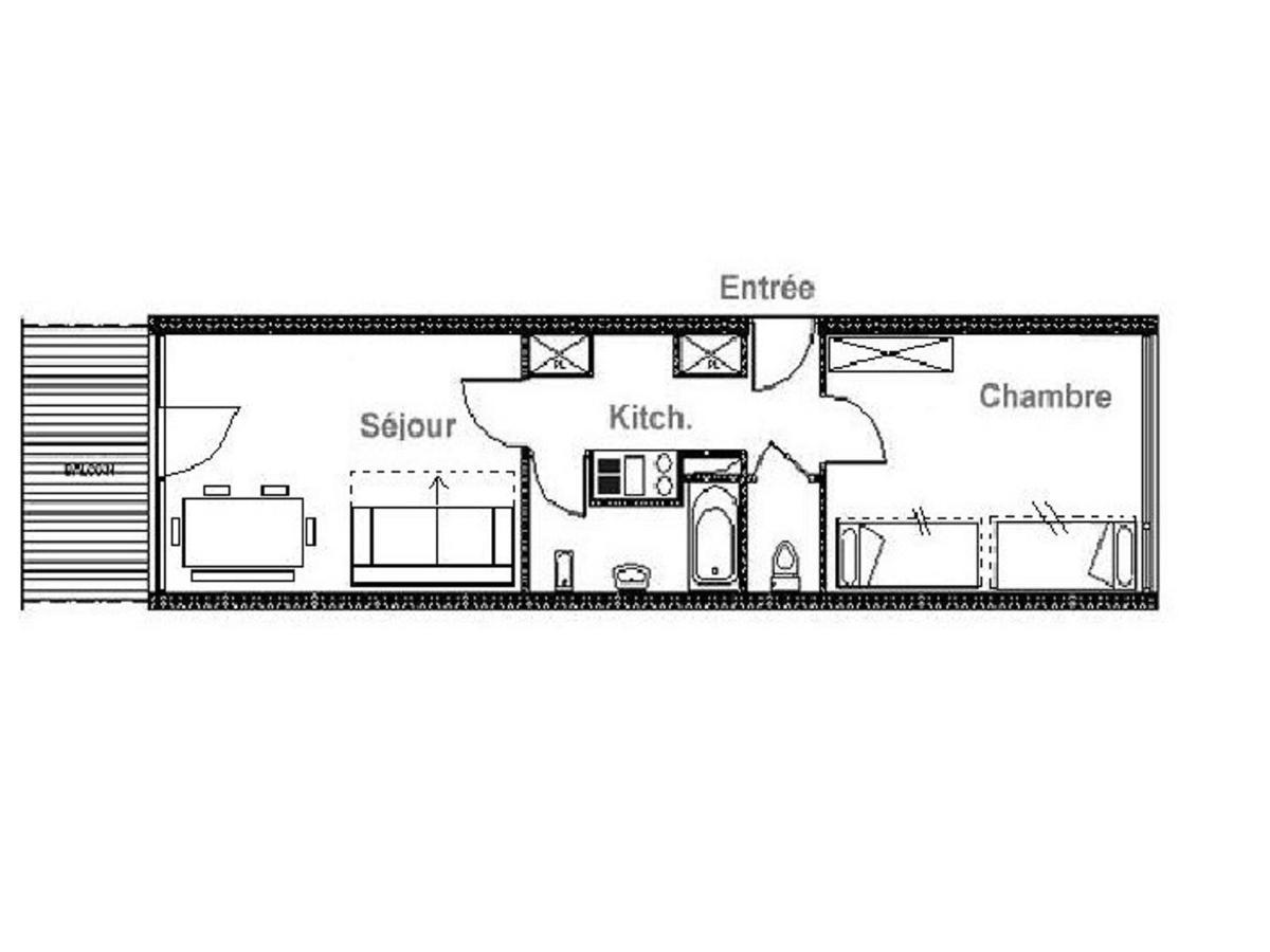 Charmant T2 Avec Balcon Sud, Proche Pistes Et Commerces, Ideal Familles, Les Belleville - Fr-1-344-838 Сен-Мартен-де-Бельвиль Экстерьер фото